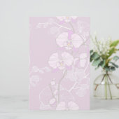 Paars Orchid Pattern Briefpapier (Staand voorkant)