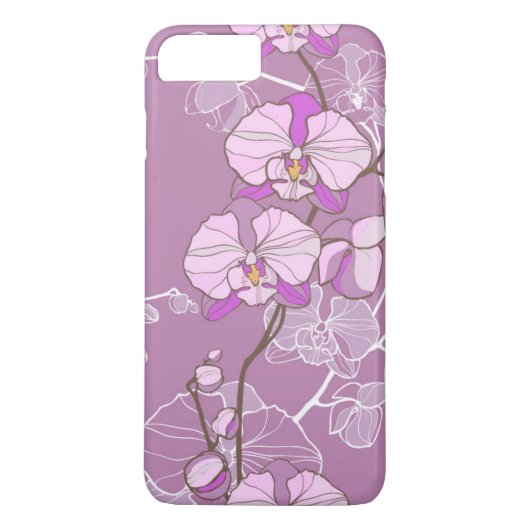 Paars Orchid Pattern Case-Mate iPhone Case (Achterkant)