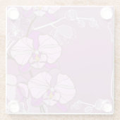 Paars Orchid Pattern Glazen Onderzetter (Achterkant)