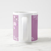 Paars Orchid Pattern Grote Koffiekop (Achterkant)