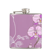 Paars Orchid Pattern Heupfles (Voorkant)