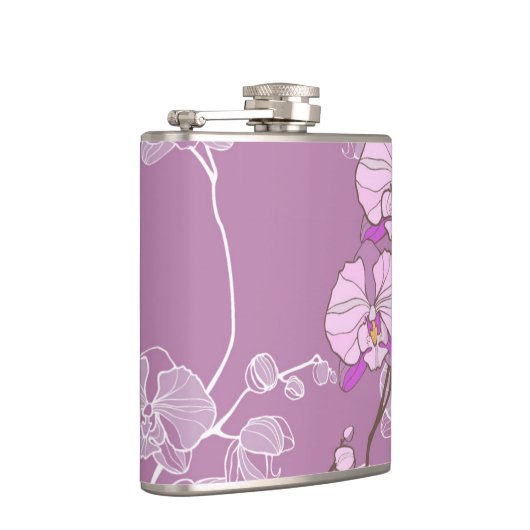 Paars Orchid Pattern Heupfles (Rechts)
