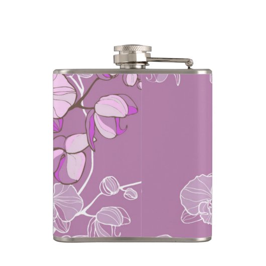 Paars Orchid Pattern Heupfles (Achterkant)