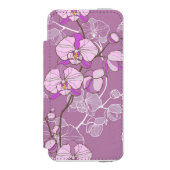 Paars Orchid Pattern Incipio iPhone Portemonnee Hoesje (Voorkant Agenda)