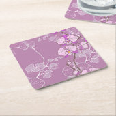 Paars Orchid Pattern Kartonnen Onderzetters (Schuin)