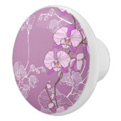 Paars Orchid Pattern Keramische Knop (Rechts)