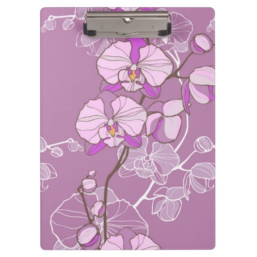Paars Orchid Pattern Klembord (Voorkant)