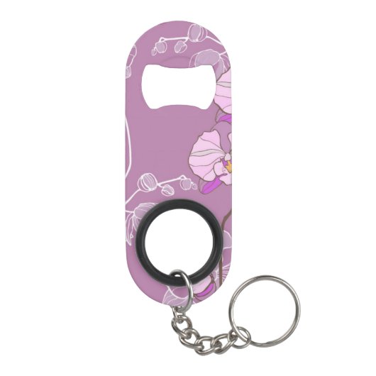Paars Orchid Pattern Mini Flessenopener (Achterkant)