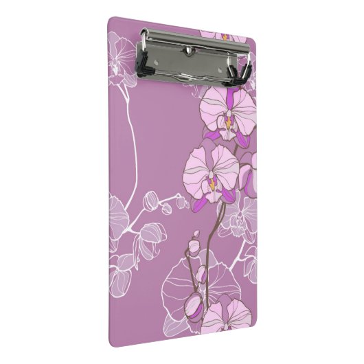 Paars Orchid Pattern Mini Klembord (Schuin)
