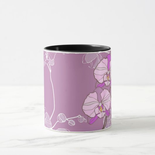 Paars Orchid Pattern Mok (Midden)