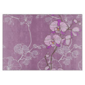 Paars Orchid Pattern Snijplank (Voorkant)