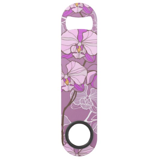 Paars Orchid Pattern Speed Flessenopener (Achterkant)