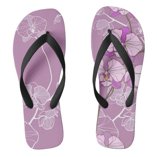 Paars Orchid Pattern Teenslippers (Voetbed)