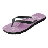 Paars Orchid Pattern Teenslippers (Schuin)