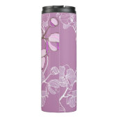 Paars Orchid Pattern Thermosbeker (Achterkant)