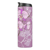Paars Orchid Pattern Thermosbeker (Geroteerd rechts)