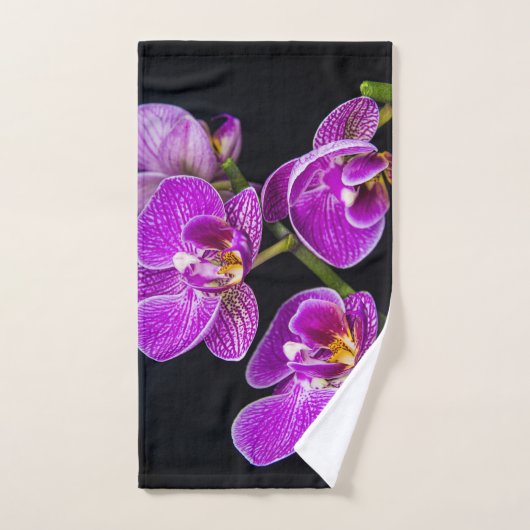 Paars orchidee badhanddoekset bad handdoek (Handdoek)