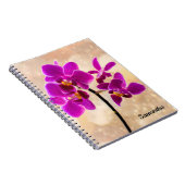 Paars orchidee spiraal notitieboek (Rechterzijde)