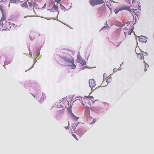 Paars orchidee weefselpapier tissuepapier (Detail)