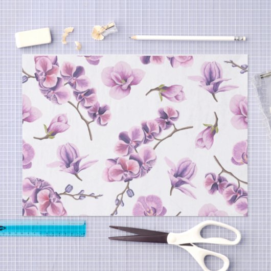 Paars orchidee weefselpapier tissuepapier (Craft)