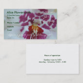 Paars orchideeën visitekaartjes (Voorkant / Achterkant)