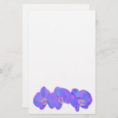 Paars orchideschilderij met violette waterverf briefpapier (Voorkant / Achterkant)