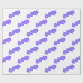 Paars orchideschilderij met violette waterverf cadeaupapier (Vlak)