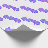 Paars orchideschilderij met violette waterverf cadeaupapier (Hoek)