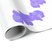 Paars orchideschilderij met violette waterverf cadeaupapier (Rol Hoek)