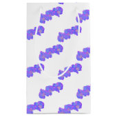 Paars orchideschilderij met violette waterverf klein cadeauzakje (Achterkant)