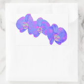 Paars orchideschilderij met violette waterverf rechthoekige sticker (Tas)