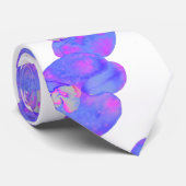 Paars orchideschilderij met violette waterverf stropdas (Opgerold)