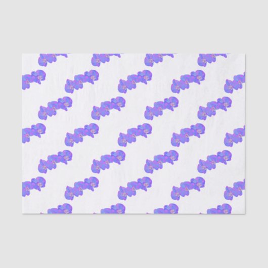 Paars orchideschilderij met violette waterverf tissuepapier (Voorkant)