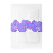 Paars orchideschilderij met violette waterverf uitnodigingen wikkel (Voorkant Voorbeeld)