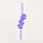Paars orchideschilderij met violette waterverf yogamat (Voorkant)