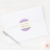 Paars ornamentegit Sla de sticker Datum op (Envelop)