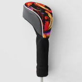 Paars oud school patroon golfheadcover (Schuin)