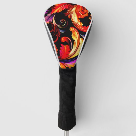 Paars oud school patroon golfheadcover (Voorkant)