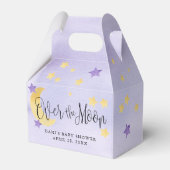 Paars over de maan, Baby shower maan sterren Bedankdoosjes (Achterkant)