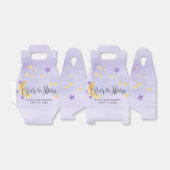 Paars over de maan, Baby shower maan sterren Bedankdoosjes (Uitgevouwen)