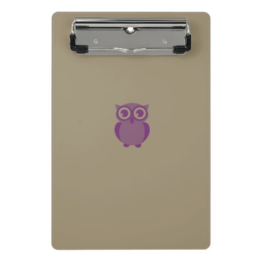 Paars-Owl Mini-klembord Mini Klembord (Voorkant)