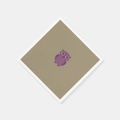 Paars Owl Paper Napkins Servetten (Hoek)