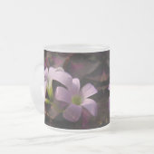 Paars Oxalis Blossom Matglas Koffiemok (Voorkant links)