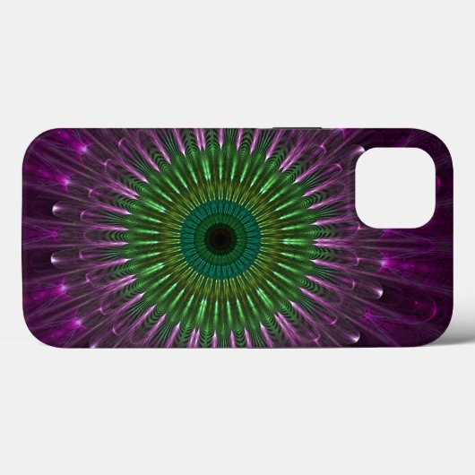 Paars Oye Fractal Case-Mate iPhone Case (Achterkant (horizontaal))