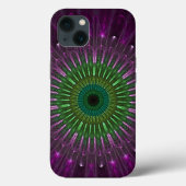 Paars Oye Fractal Case-Mate iPhone Case (Achterkant)