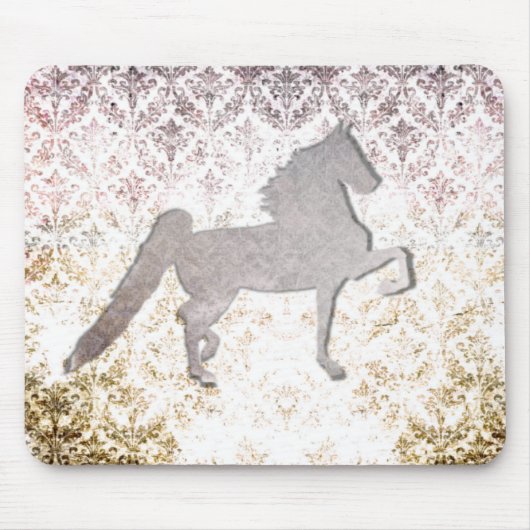 Paars paard Saddlebred Horse Mousepad Muismat (Voorkant)
