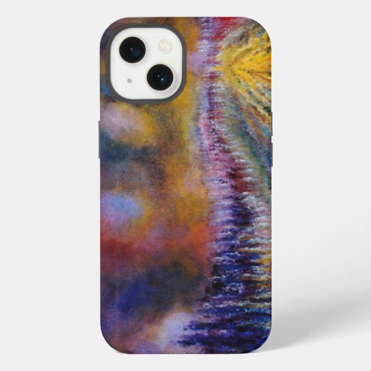 Paars pad iPhone hoesje (Achterkant)