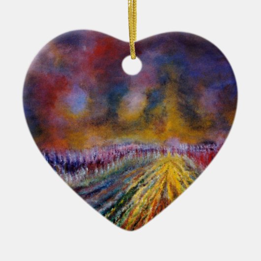 Paars pad keramisch ornament (Voorkant)