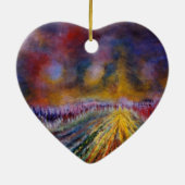 Paars pad keramisch ornament (Achterkant)