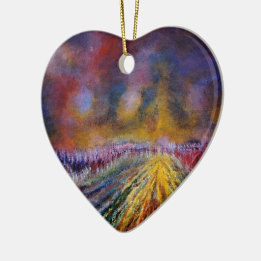 Paars pad keramisch ornament (Links)